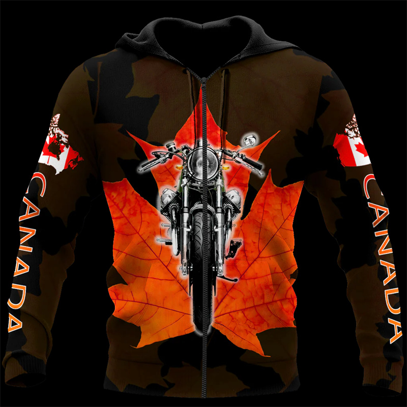 Sweat à capuche imprimé cuir c - Street Fashion Canada avis et prix