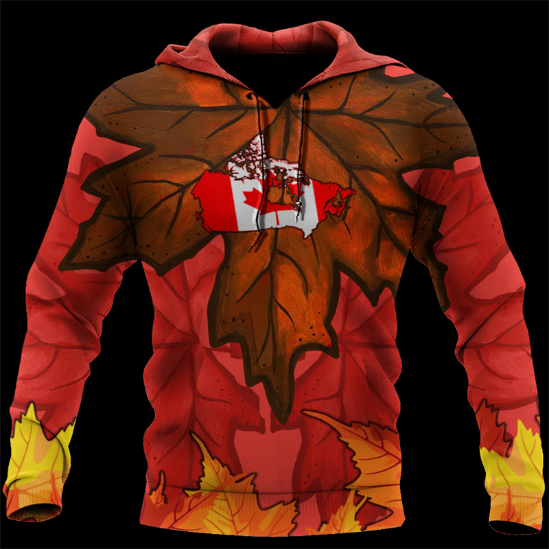 Sweat à capuche imprimé cuir c - Street Fashion Canada avis et prix