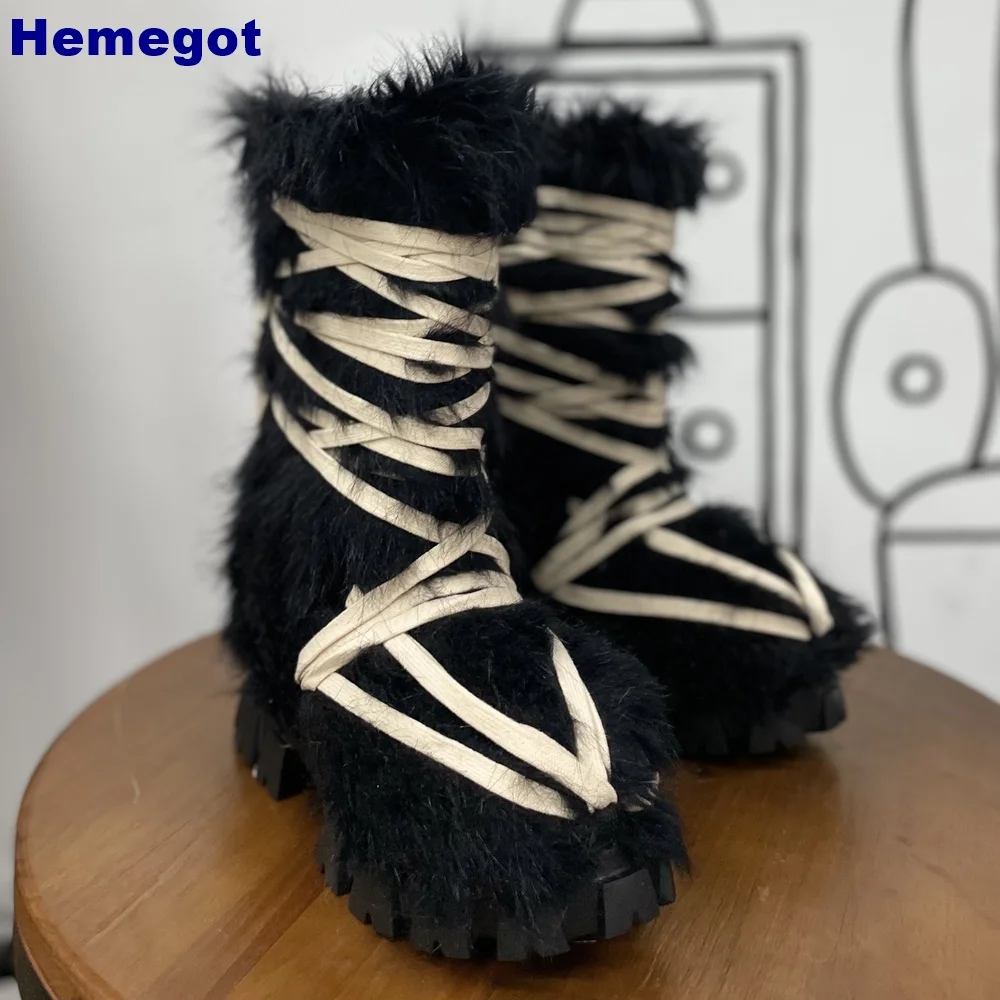 Bottes à plateforme mi-mollet  - Street Fashion Y2K avis et prix